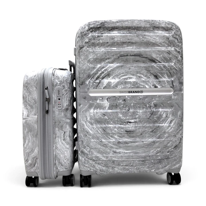 Set De 2 Maletas Swissbrand Marble-Gris 4