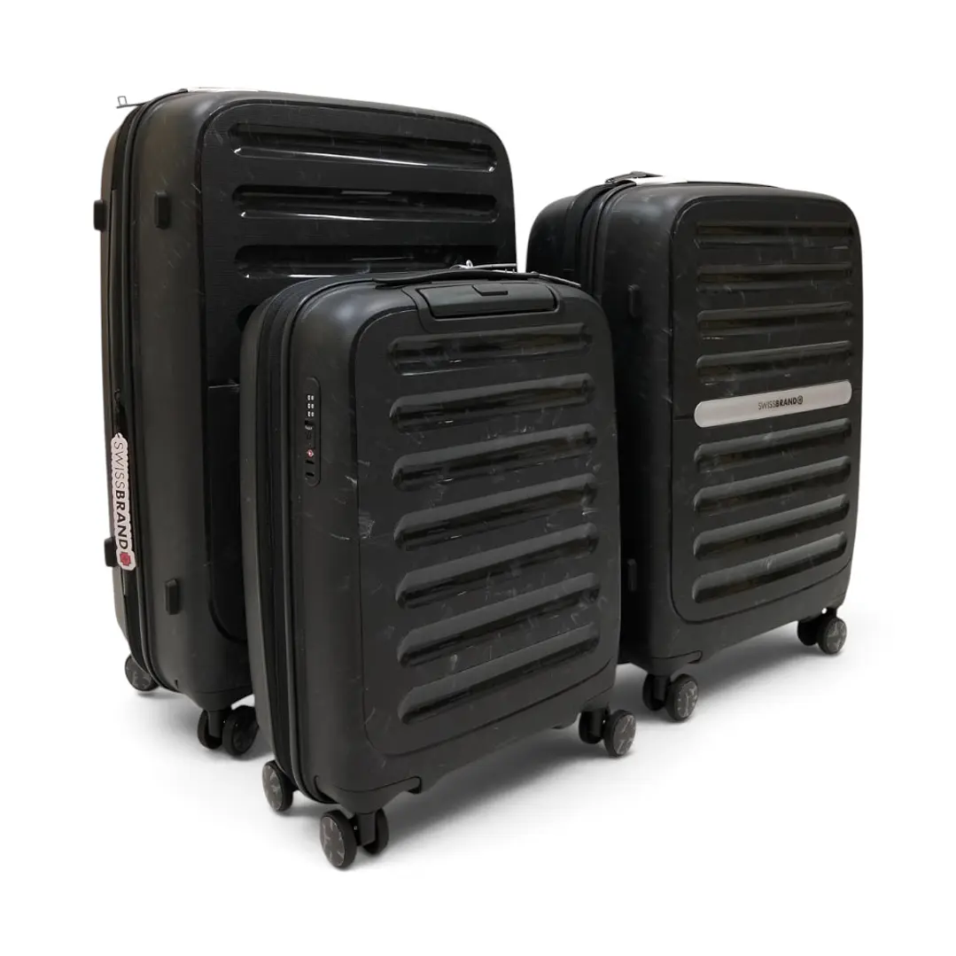 Set De 3 Maletas Swissbrand Marble-Negro 1