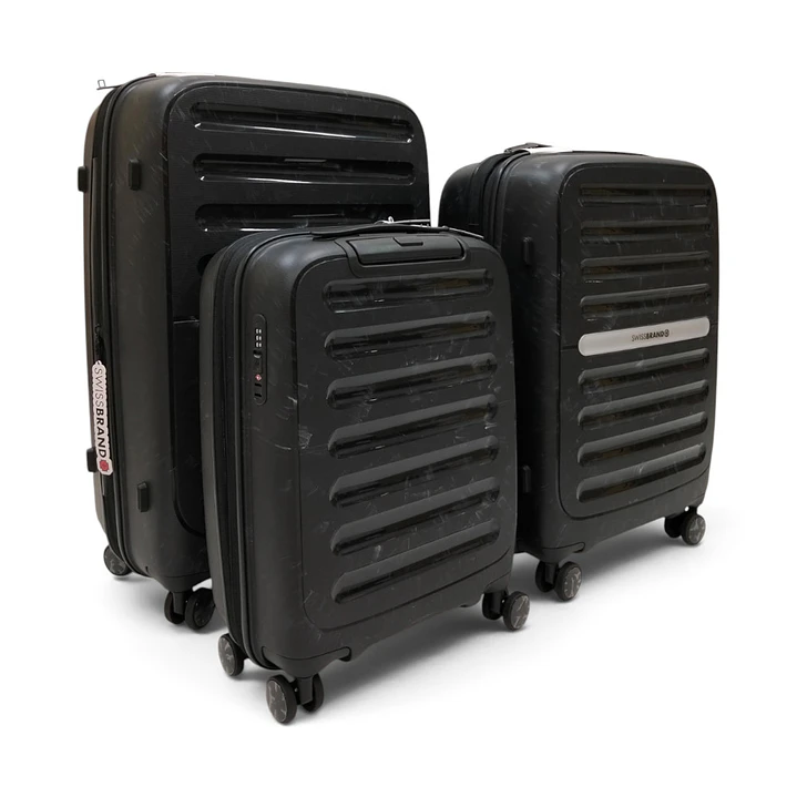 Set De 3 Maletas Swissbrand Marble-Negro 1