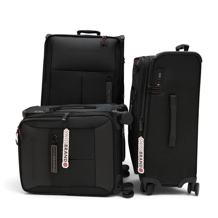 Set De 3 Maletas Swissbrand Aura-Negro 2