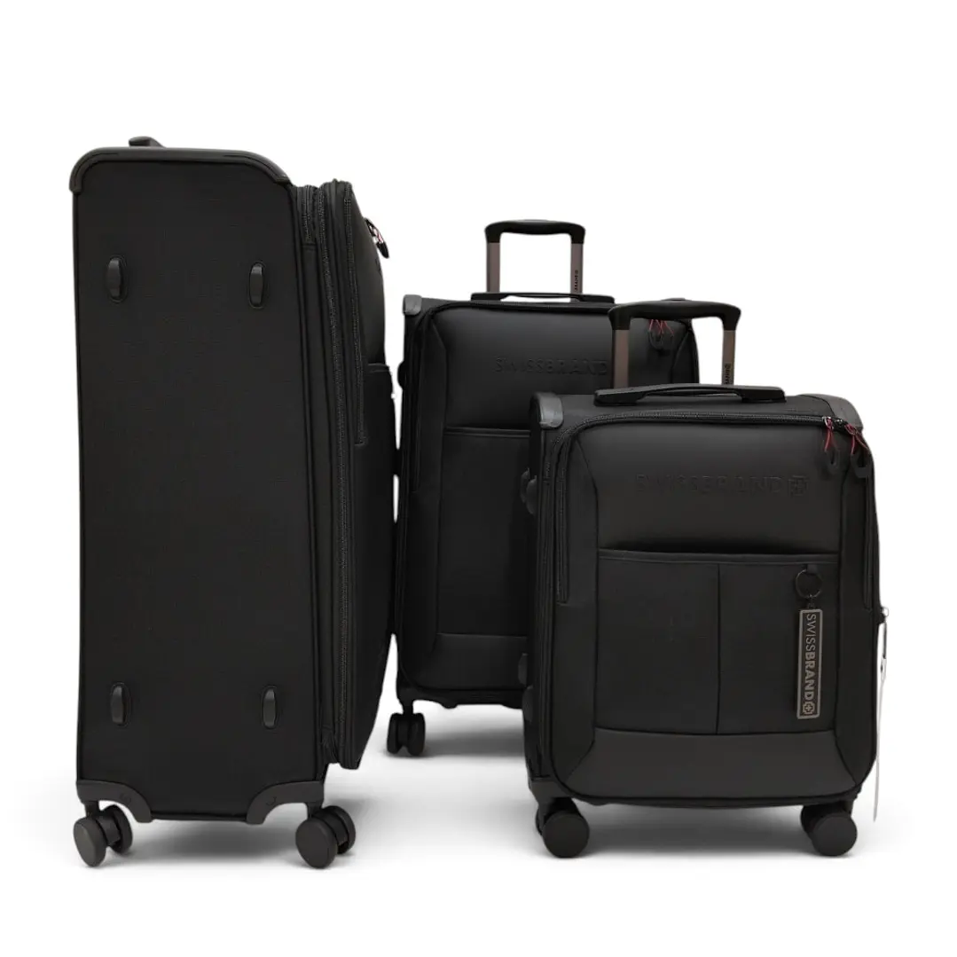 Set De 3 Maletas Swissbrand Aura-Negro 3