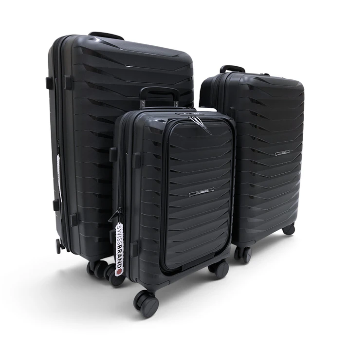 Set De 3 Maletas Swissbrand Askar 2.0-Negro 1