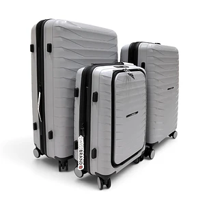 Set De 3 Maletas Swissbrand Askar 2.0-Gris Claro