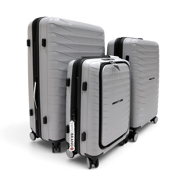 Set De 3 Maletas Swissbrand Askar 2.0-Gris Claro 1
