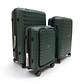 Set De 3 Maletas Swissbrand Askar 2.0-Verde Oscuro - Miniatura 1