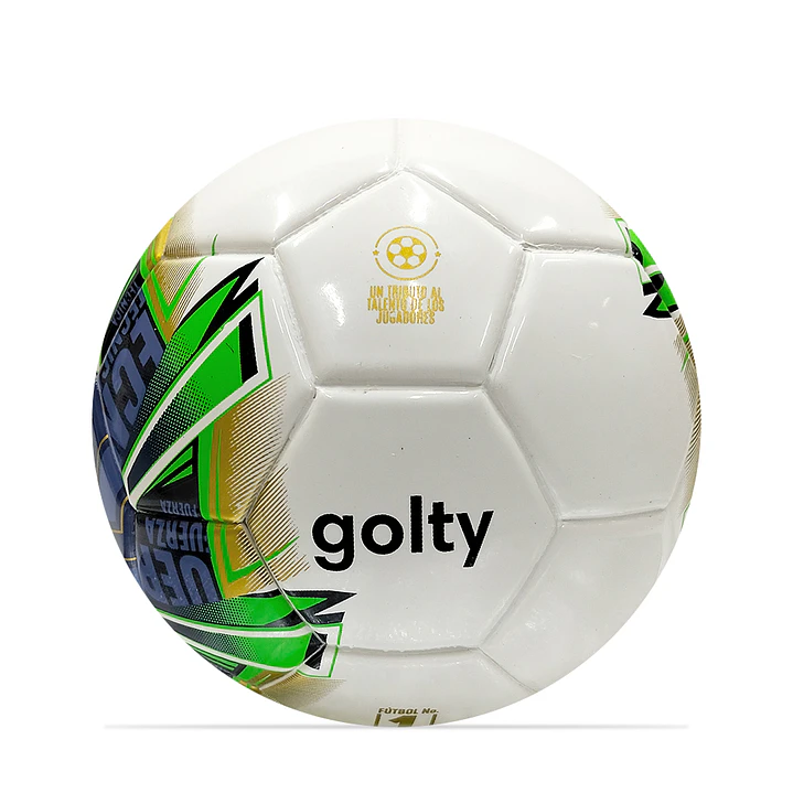 Balon De Futbol Coleccionable Golty Tributo No1-Blanco 1