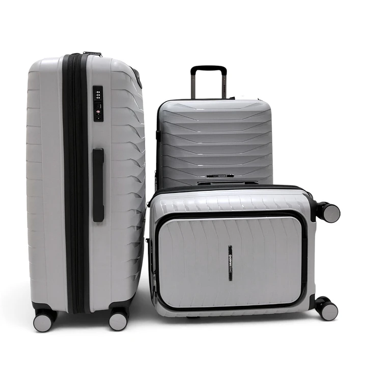 Set De 3 Maletas Swissbrand Askar 2.0-Gris Claro 2