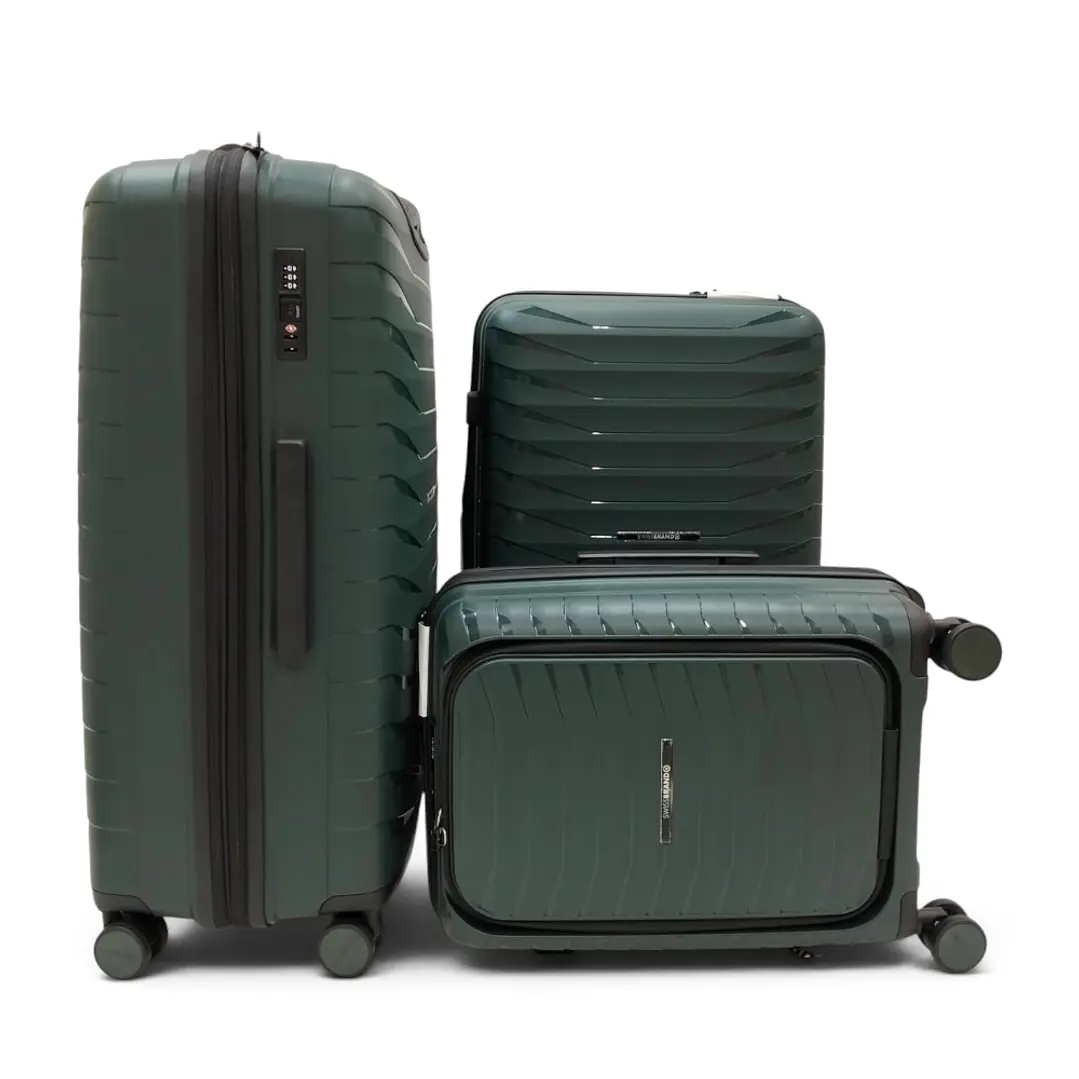 Set De 3 Maletas Swissbrand Askar 2.0-Verde Oscuro 2