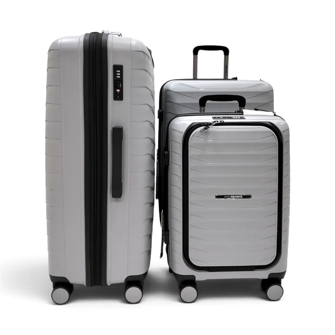 Set De 3 Maletas Swissbrand Askar 2.0-Gris Claro 3