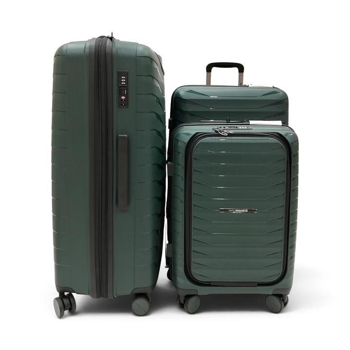 Set De 3 Maletas Swissbrand Askar 2.0-Verde Oscuro 3