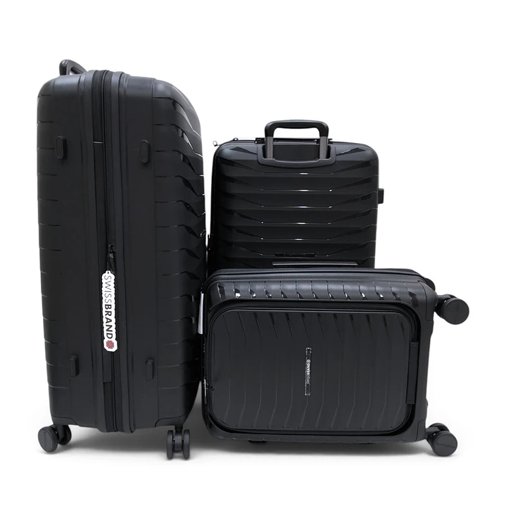 Set De 3 Maletas Swissbrand Askar 2.0-Negro 2