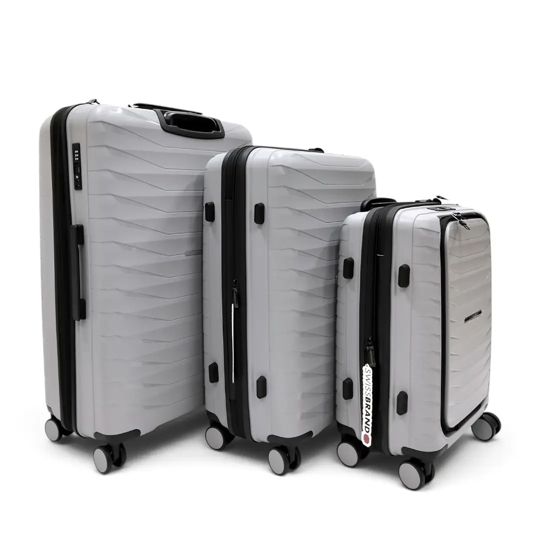 Set De 3 Maletas Swissbrand Askar 2.0-Gris Claro 4