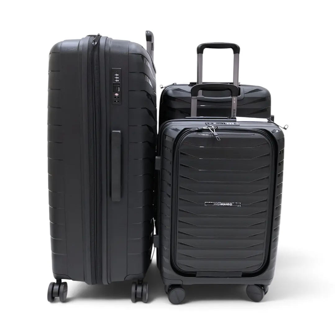 Set De 3 Maletas Swissbrand Askar 2.0-Negro 3