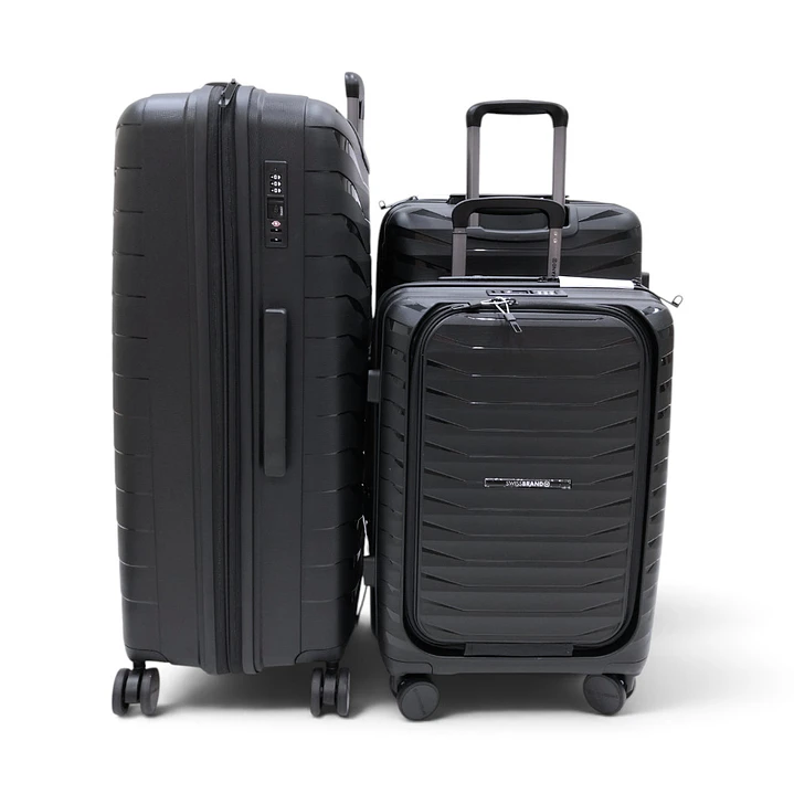 Set De 3 Maletas Swissbrand Askar 2.0-Negro 3