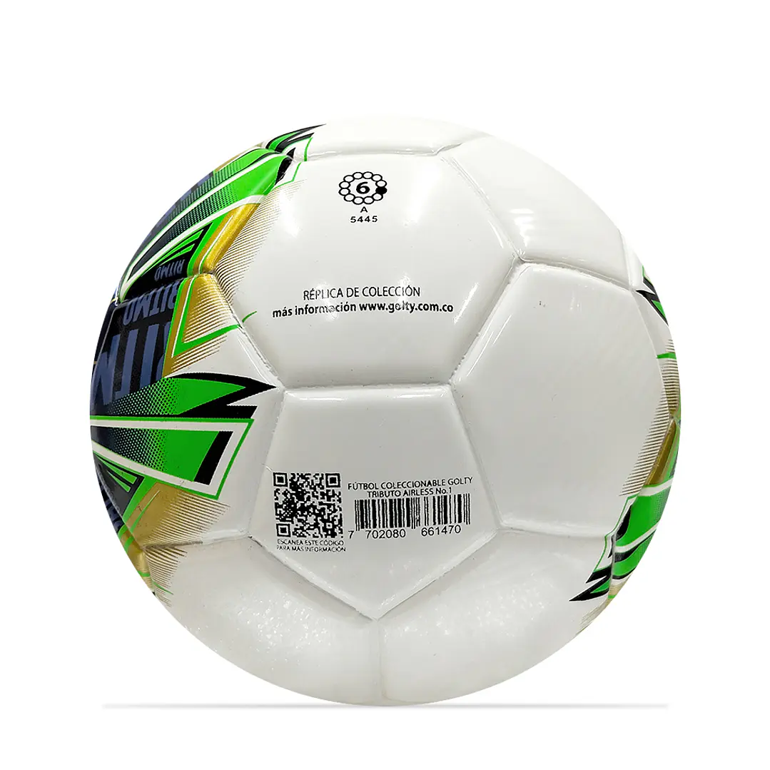 Balon De Futbol Coleccionable Golty Tributo No1-Blanco 5