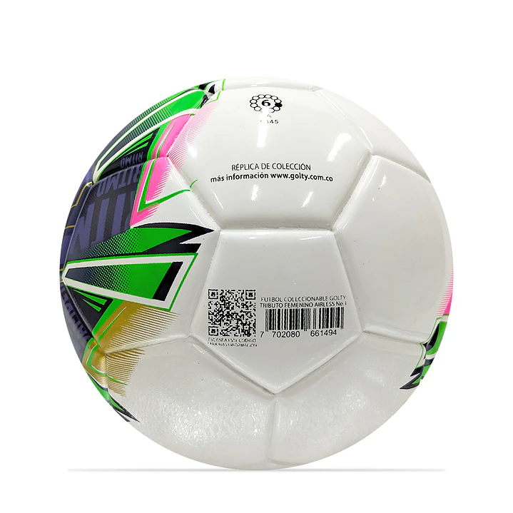 Balon De Futbol Coleccion Golty Tributo Women No 1-Blanco 5