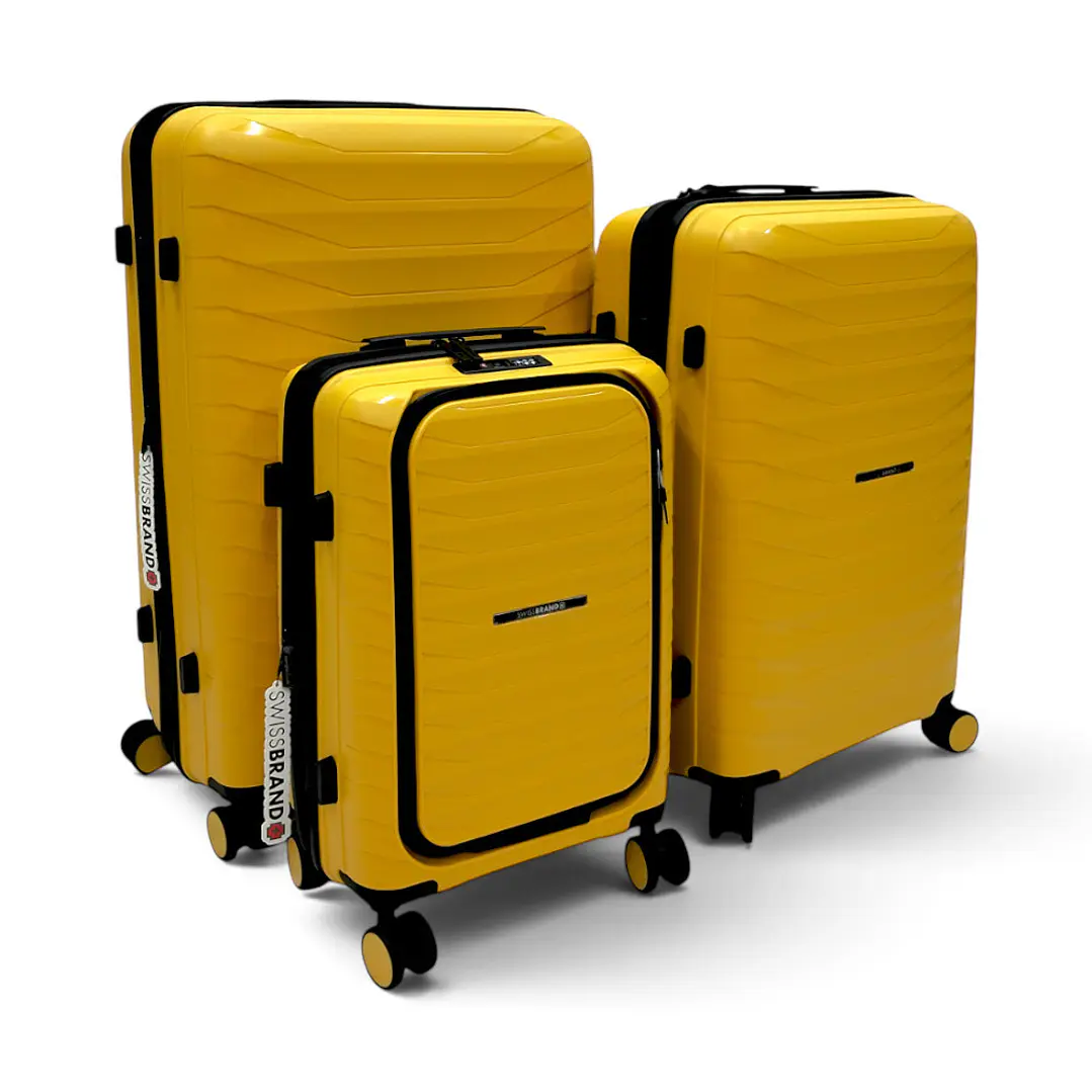 Set De 3 Maletas Swissbrand Askar 2.0-Amarillo 1