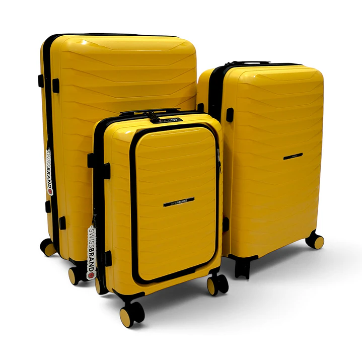 Set De 3 Maletas Swissbrand Askar 2.0-Amarillo 1