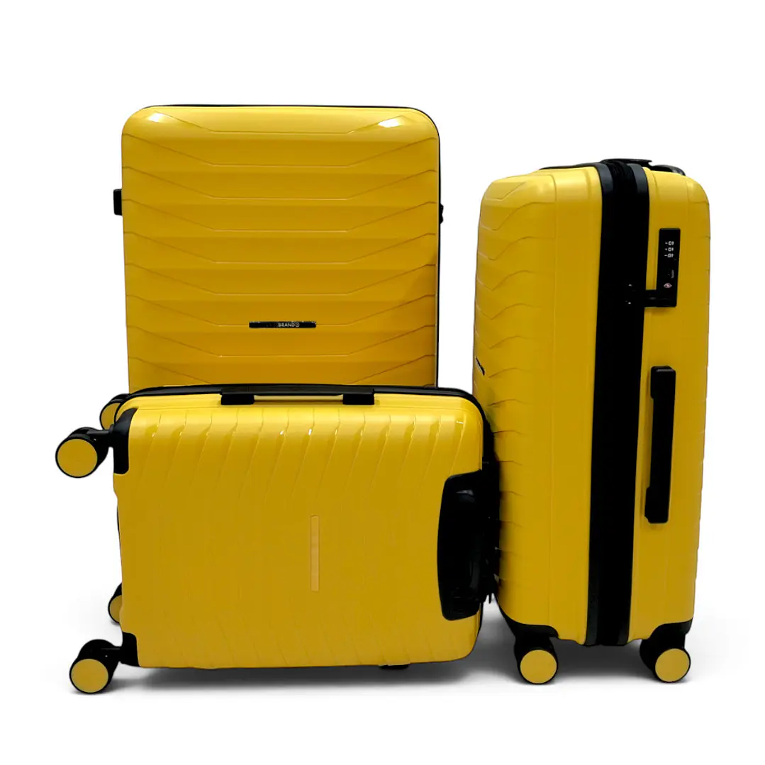 Set De 3 Maletas Swissbrand Askar 2.0-Amarillo 2