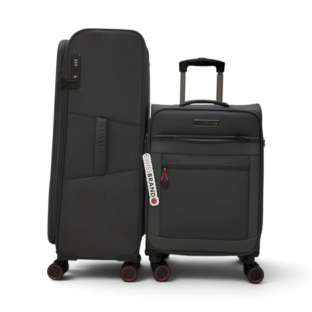 Set De 2 Maletas Swissbrand Havana-Gris Oscuro 4