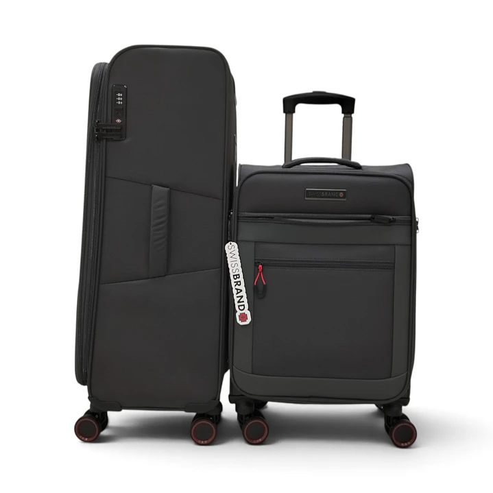 Set De 2 Maletas Swissbrand Havana-Gris Oscuro 4