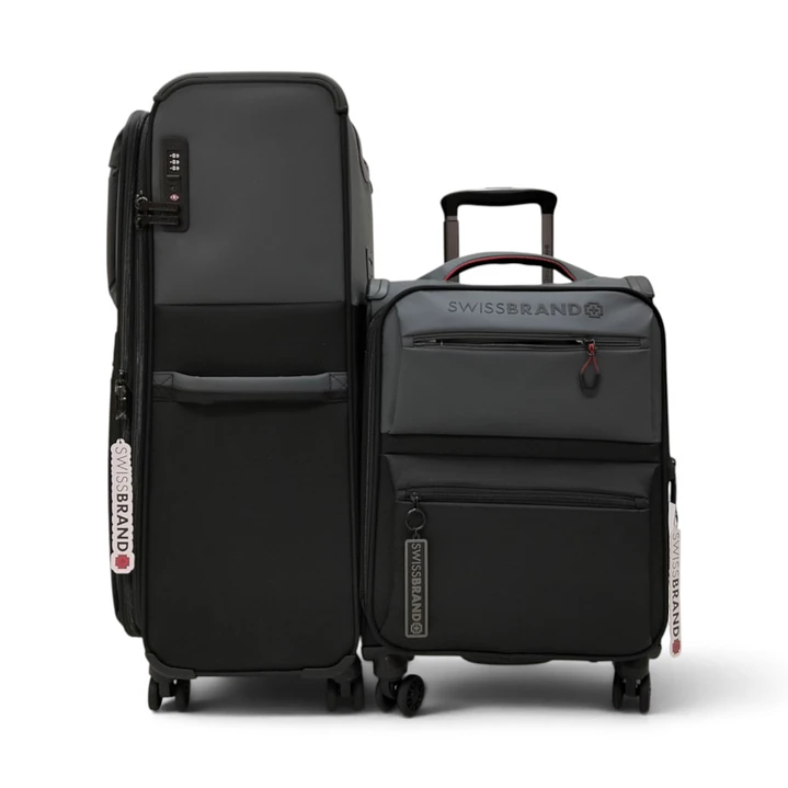 Set De 2 Maletas Swissbrand Vela-Gris Oscuro 4