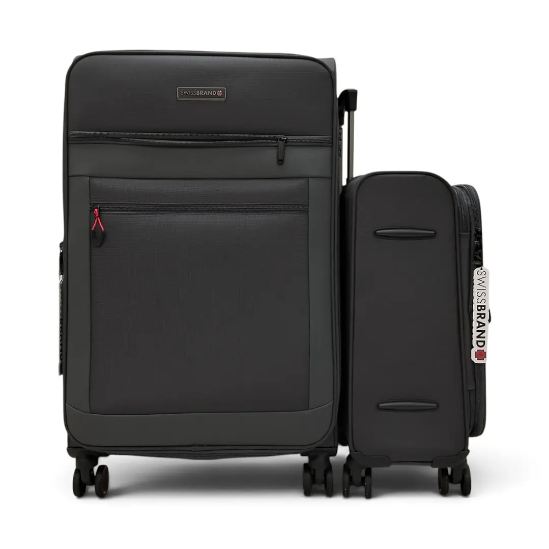 Set De 2 Maletas Swissbrand Havana-Gris Oscuro 5