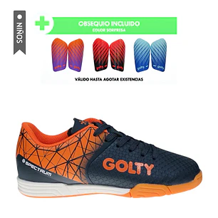 Zapatilla Golty Pro Spectrum Indoor Niño-Azul/Naranja