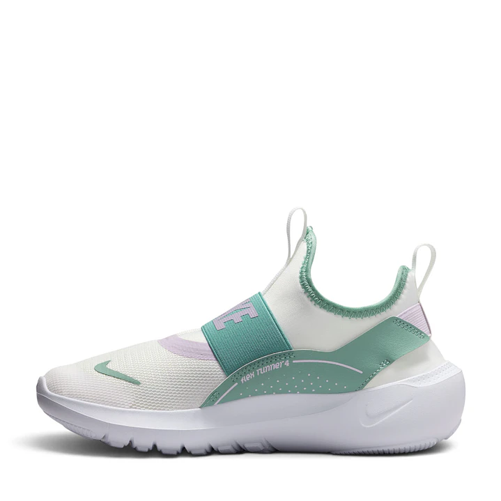 Tenis Nike Flex Runner 4 Gs Niño-Beige/Verde 3