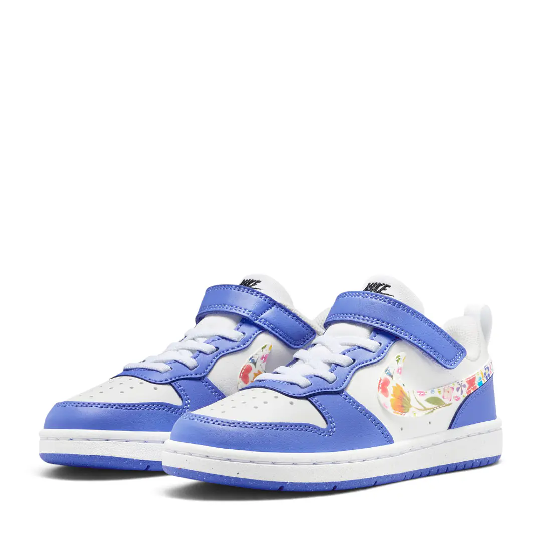 Tenis Nike Court Borough Low Fl Bpv Niño-Blanco/Azul 4