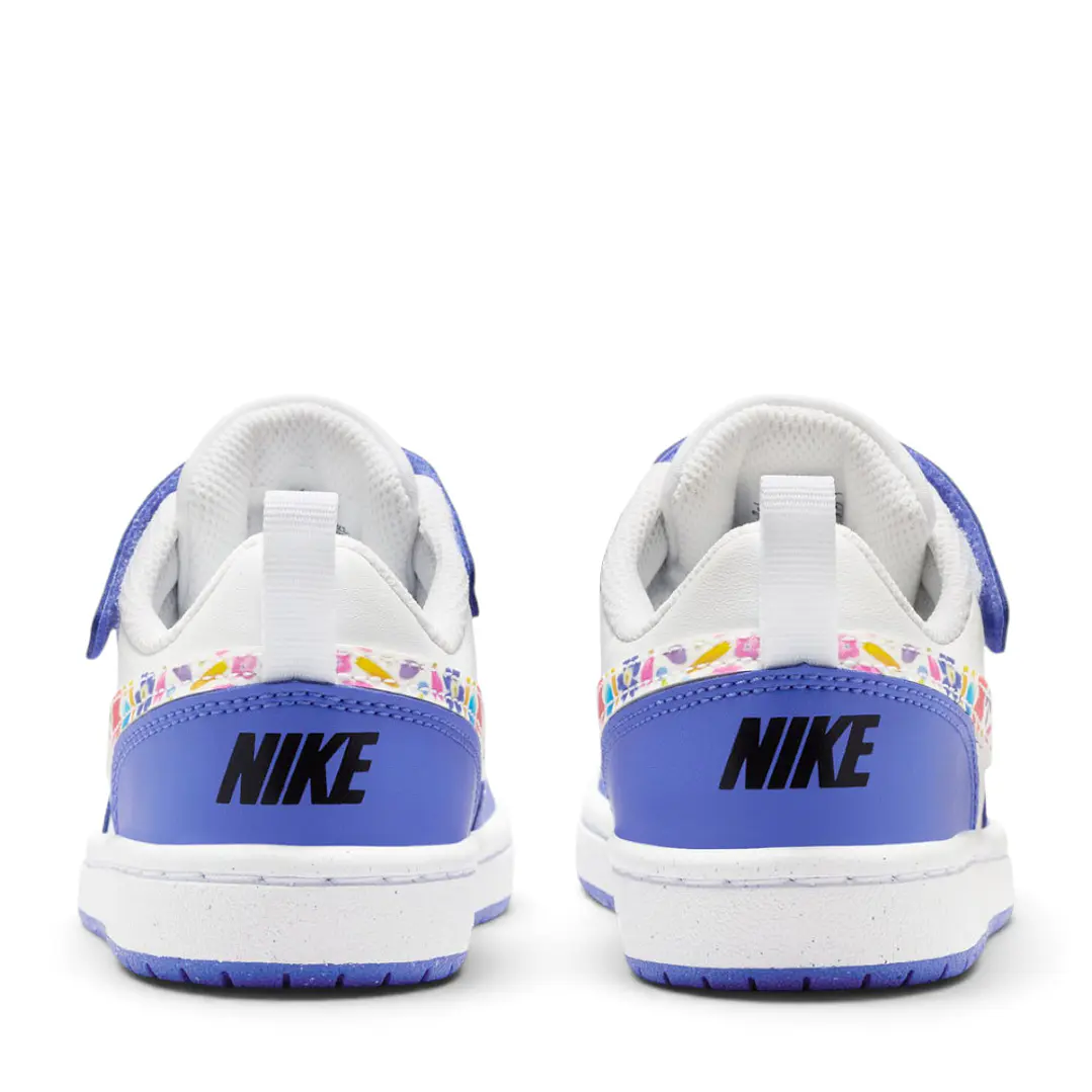 Tenis Nike Court Borough Low Fl Bpv Niño-Blanco/Azul 5