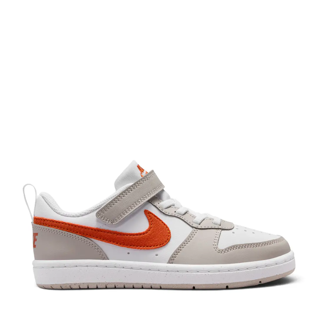 Tenis Nike Court Borough Low Ess Bpv Niño-Blanco/Naranja 1