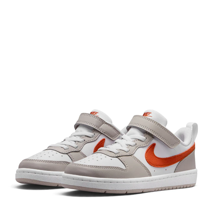 Tenis Nike Court Borough Low Ess Bpv Niño-Blanco/Naranja 4