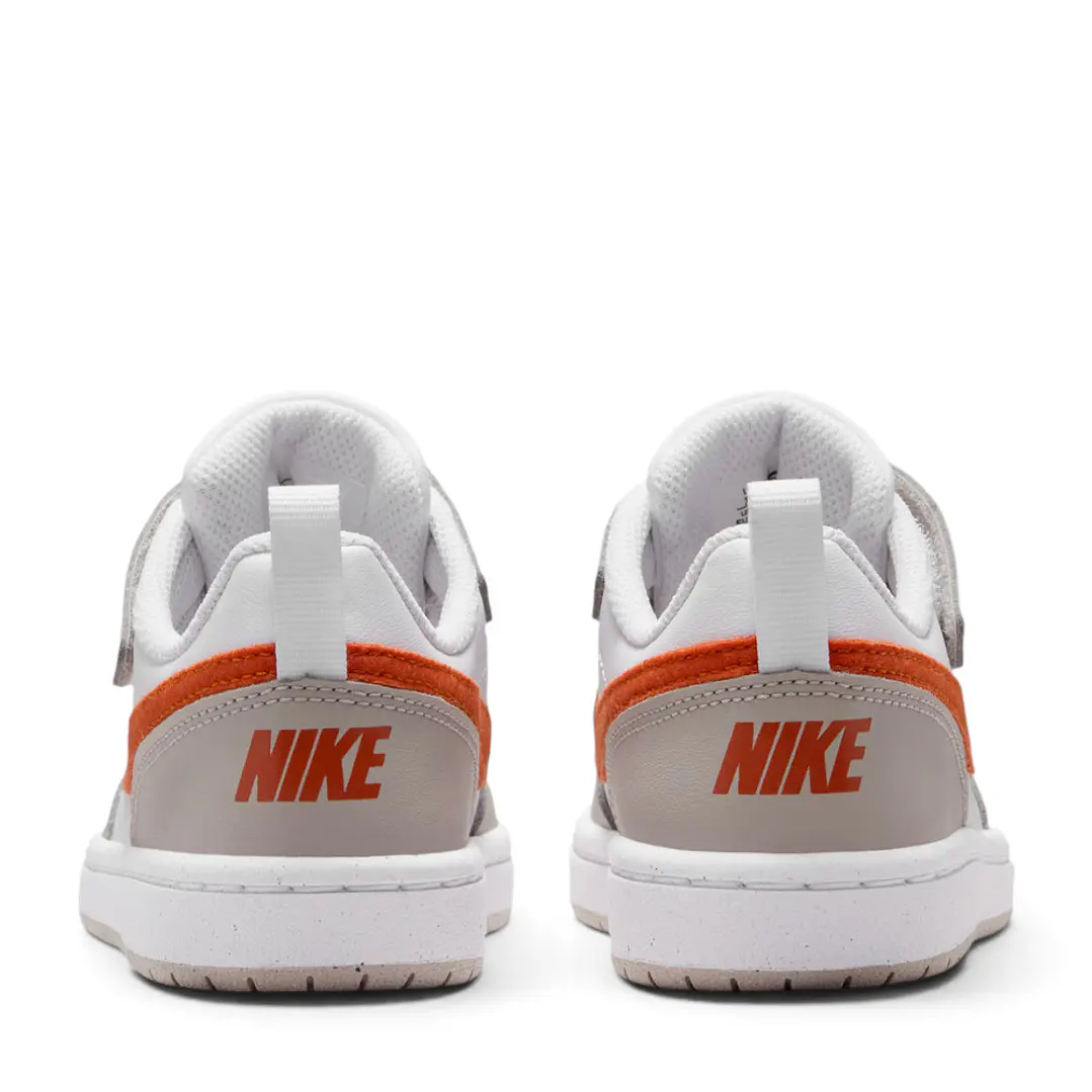 Tenis Nike Court Borough Low Ess Bpv Niño-Blanco/Naranja 5