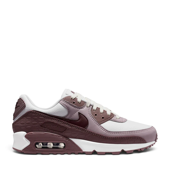 Tenis Nike Wmns Air Max 90 Se Mujer-Blanco/Vino Tinto 1