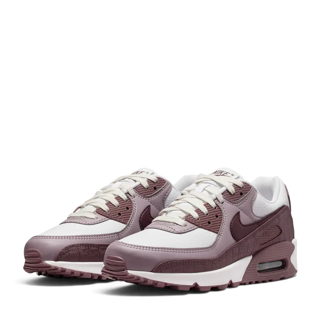 Tenis Nike Wmns Air Max 90 Se Mujer-Blanco/Vino Tinto 4