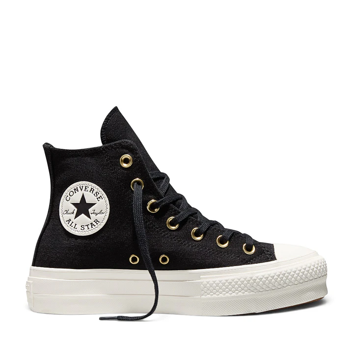 Tenis Botas Converse Chuck Taylor All Star Lift Mujer-Negro 1