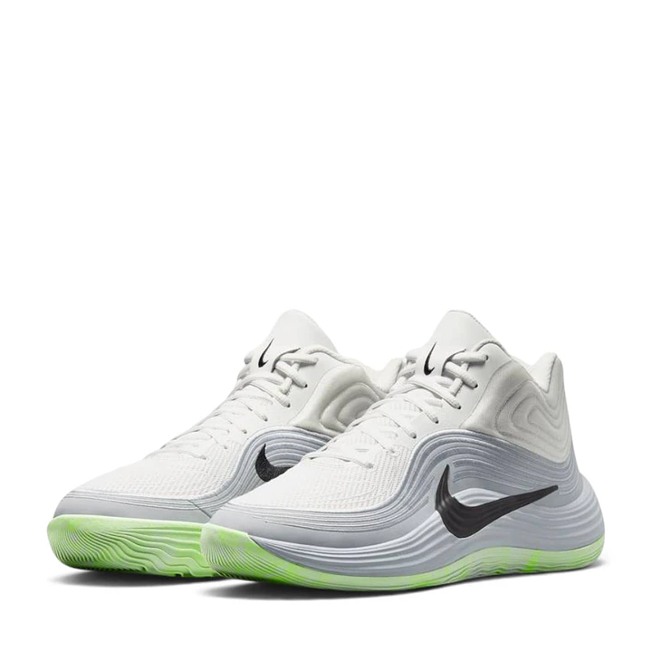 Tenis Nike Precision 8 Mid Hombre-Blanco/Gris 4