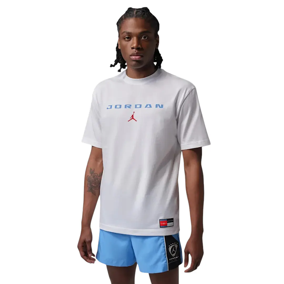 Camiseta Nike M J Brk Fc Lbr Gfx Ss Crw Hombre-Blanco 1