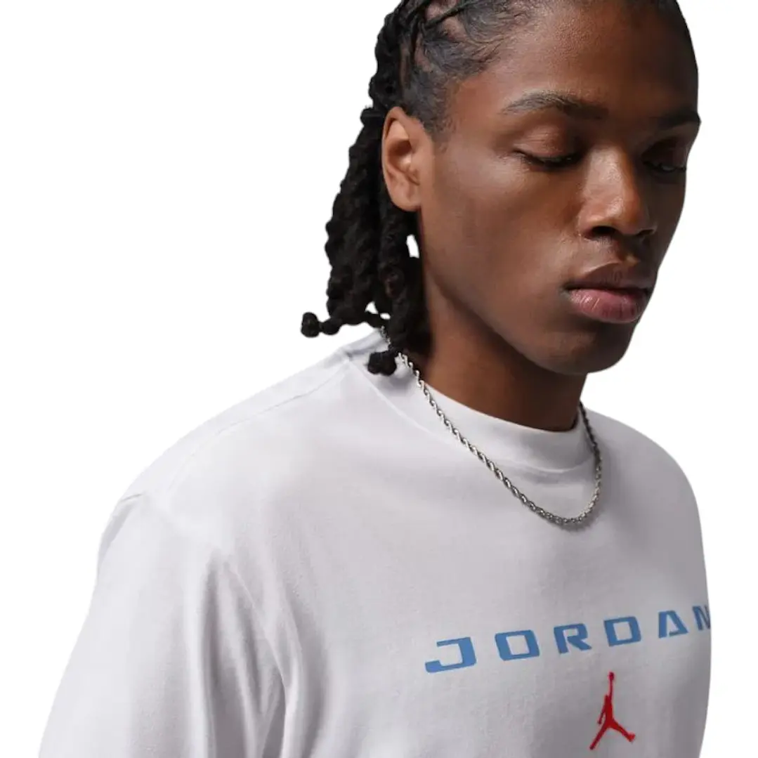 Camiseta Nike M J Brk Fc Lbr Gfx Ss Crw Hombre-Blanco 3