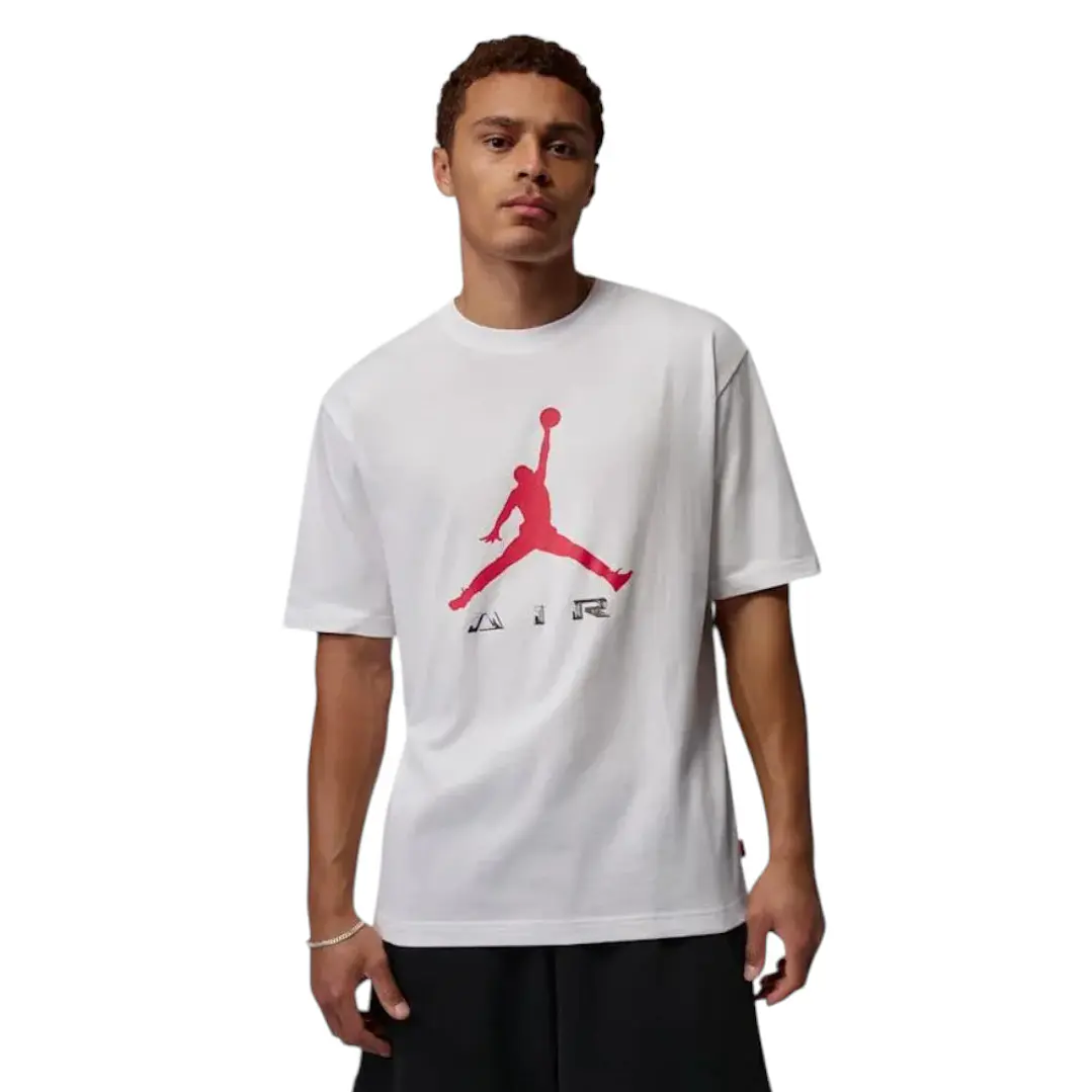 Camiseta Nike M J Brk Gfx Ss Crew Hombre-Blanco 1
