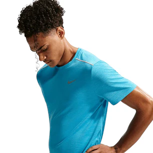 Camiseta Nike Df Uv Miler Ss Hombre-Azul