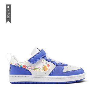 Tenis Nike Court Borough Low Fl Bpv Niño-Blanco/Azul