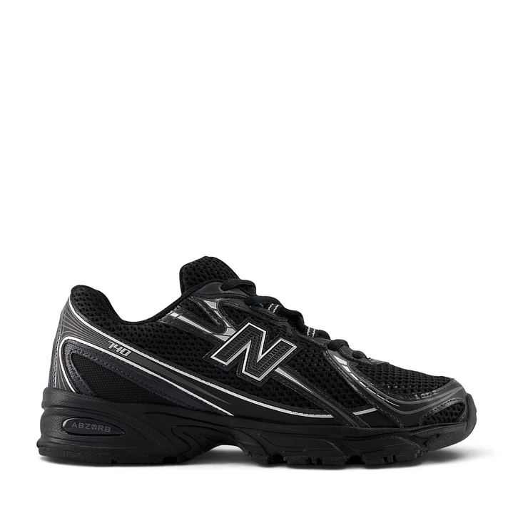 Tenis New Balance 740 Hombre-Negro/Gris 1