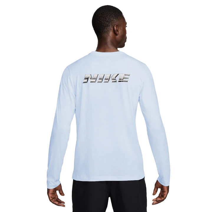 Camiseta Manga Larga Nike Club Hombre-Azul Claro 2