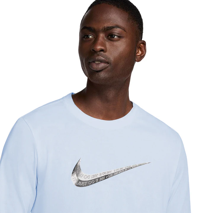 Camiseta Manga Larga Nike Club Hombre-Azul Claro 3