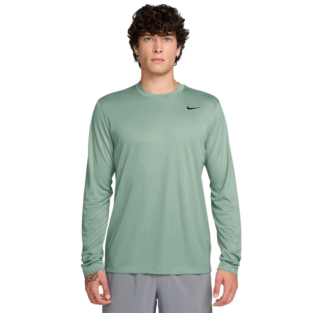 Camiseta Nike M Df Tee Std Ls Flex Hombre-Verde 1