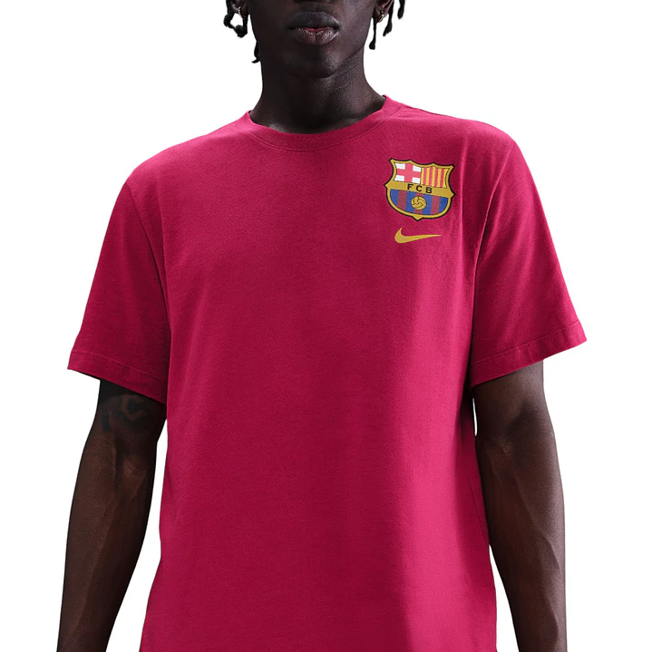 Camiseta Nike Fcb M Nk Crest Tee Hombre-Bordo 1