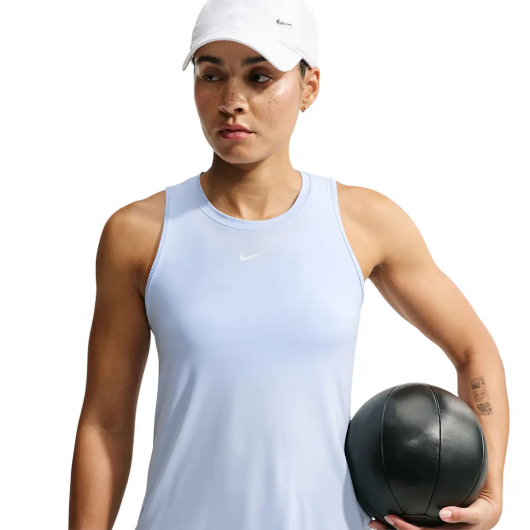 Camiseta Sin Mangas Nike One Classic Mujer-Azul 1
