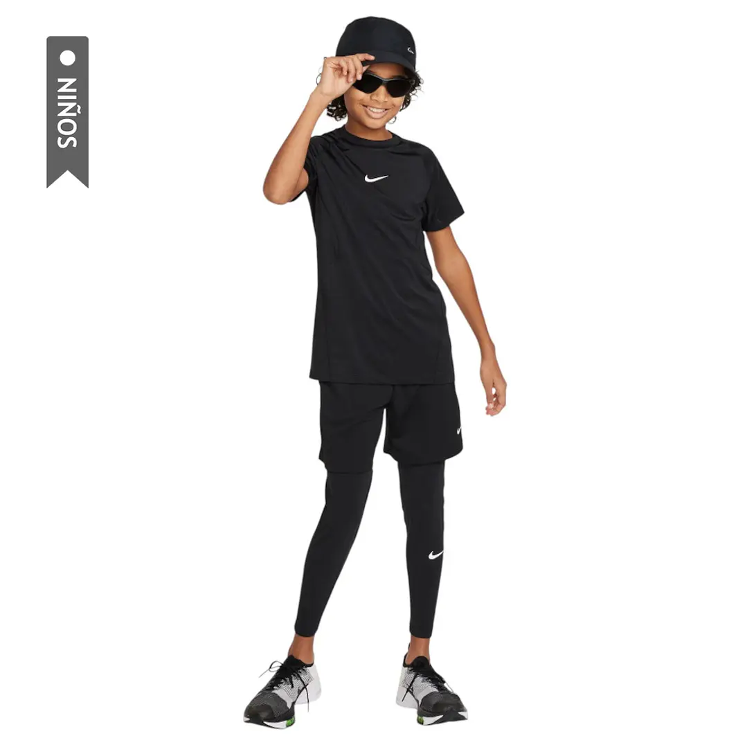Camiseta Nike Pro Niño-Negro 5
